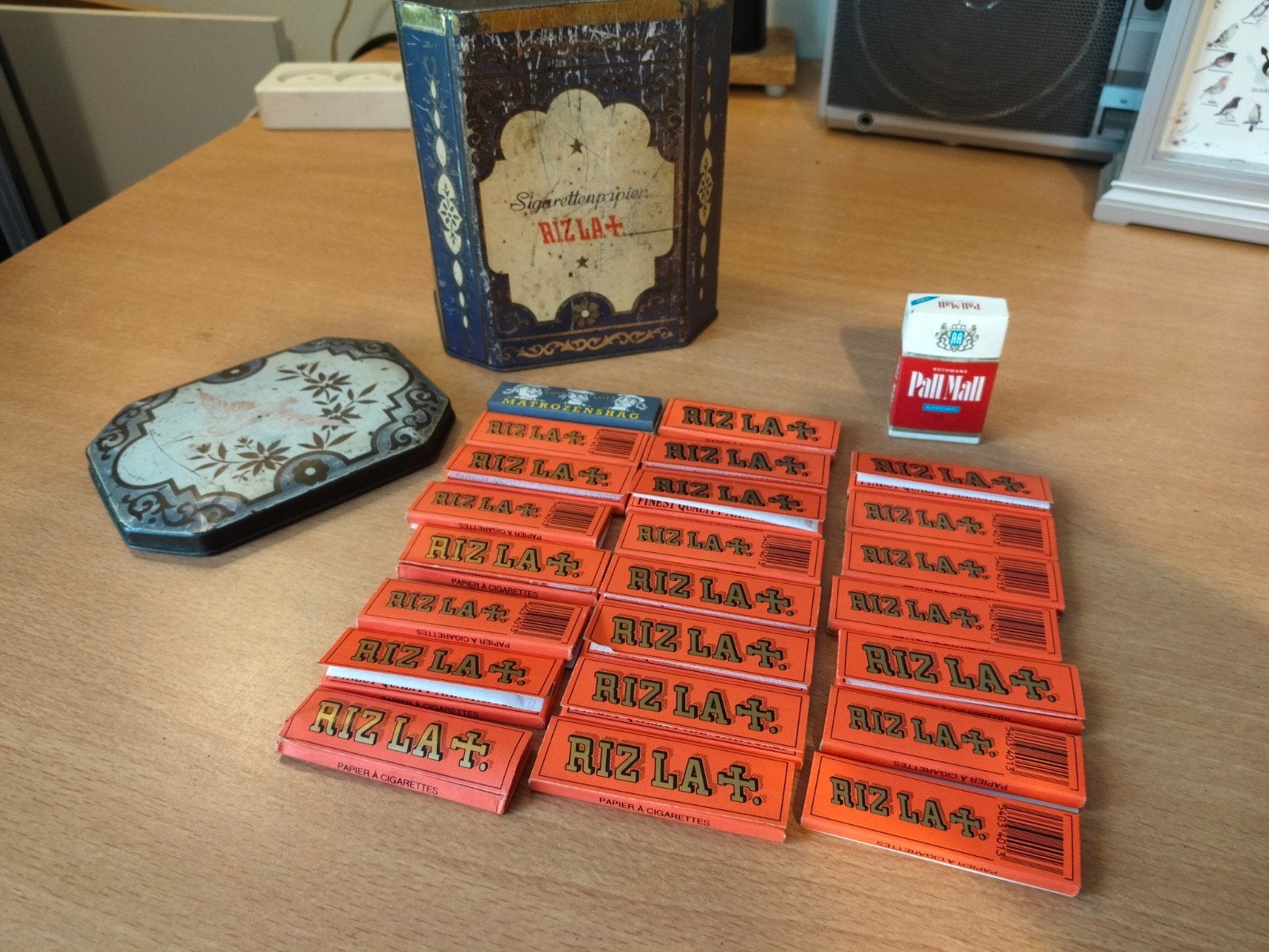 Vintage Rizla, Matrozen shag vloeitjes & Pall Mall lucifers, Ophalen of Verzenden, Luciferdoosjes of -merken