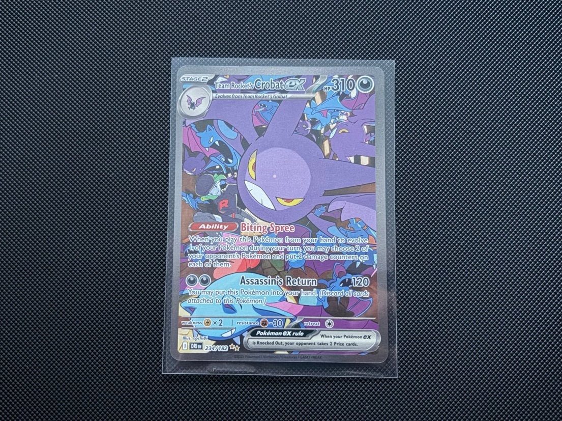Team Rocket's Crobat V Destined Rivals Hit Pokemon Kaart, Ophalen of Verzenden, Zo goed als nieuw, Losse kaart
