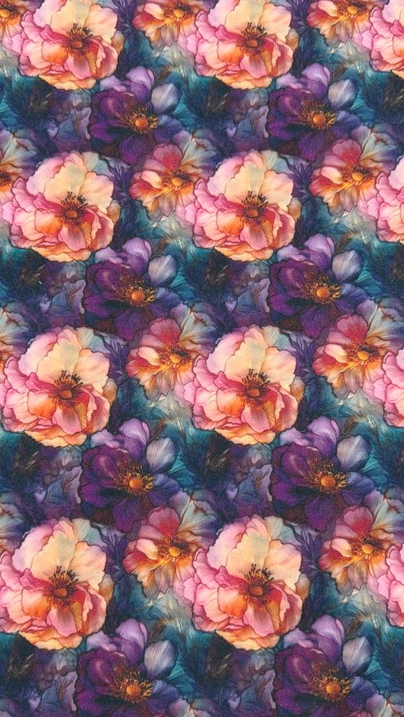 Scuba flowers, Hobby en Vrije tijd, Stoffen en Lappen, 120 cm of meer, Ophalen of Verzenden, Zo goed als nieuw, Katoen