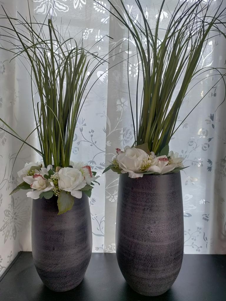Mooie kunstplanten in stenen pot, Ophalen, Zo goed als nieuw
