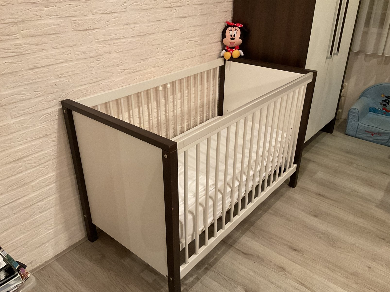 Babybedje 1.20 x 0.60, Ophalen, Zo goed als nieuw, Lattenbodem, Minder dan 140 cm