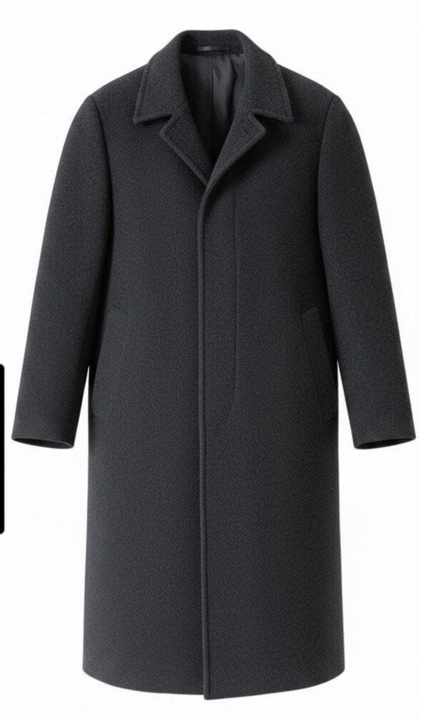 Heren Winterjas Mantel Zwart - Maat 54 (XL), Ophalen of Verzenden, Zo goed als nieuw, Maat 52/54 (L), Zwart