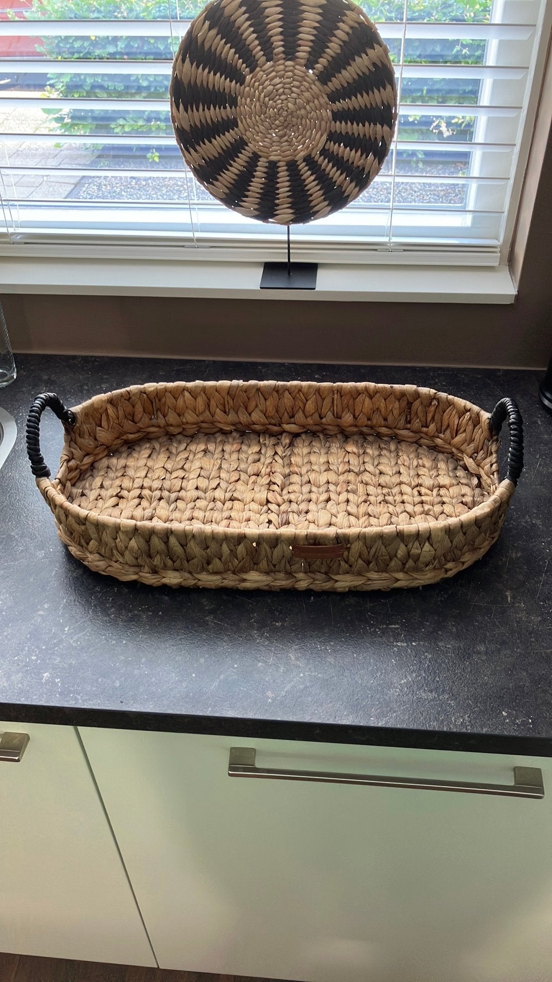 Rivièra Maison Dienblad van stevig riet  ZGAN, Ophalen, Zo goed als nieuw, Rechthoekig, Overige materialen