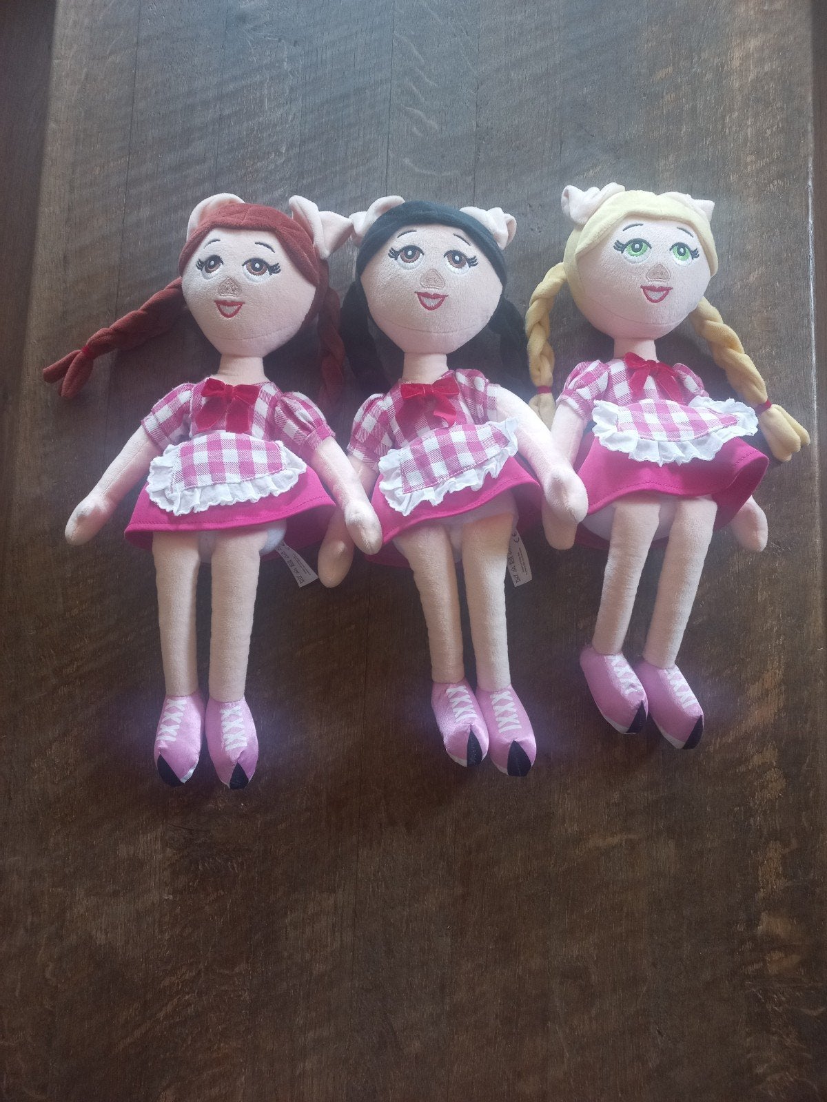 k3 poppen knuffels de 3 biggetjes, Ophalen of Verzenden, Zo goed als nieuw, Overige typen