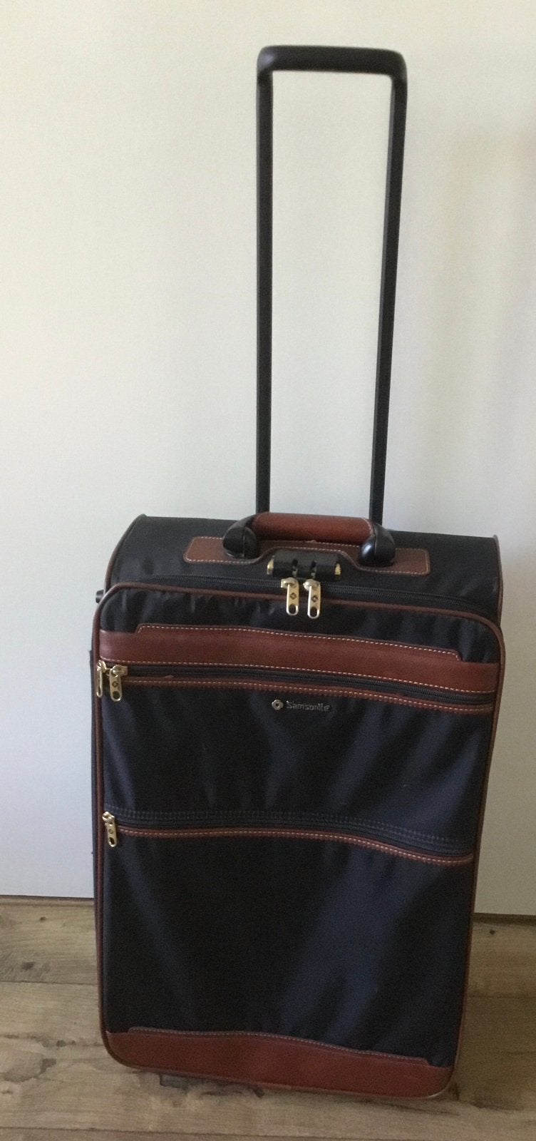 Samsonite cabine roltrolley 55x35x18 cm met ingebouwd slot, Ophalen, Zo goed als nieuw, Hard kunststof, Slot
