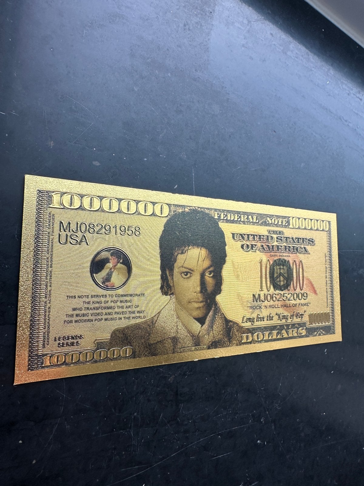 Michael Jackson Gouden Herdenkingsbiljet, Ophalen of Verzenden, Los biljet