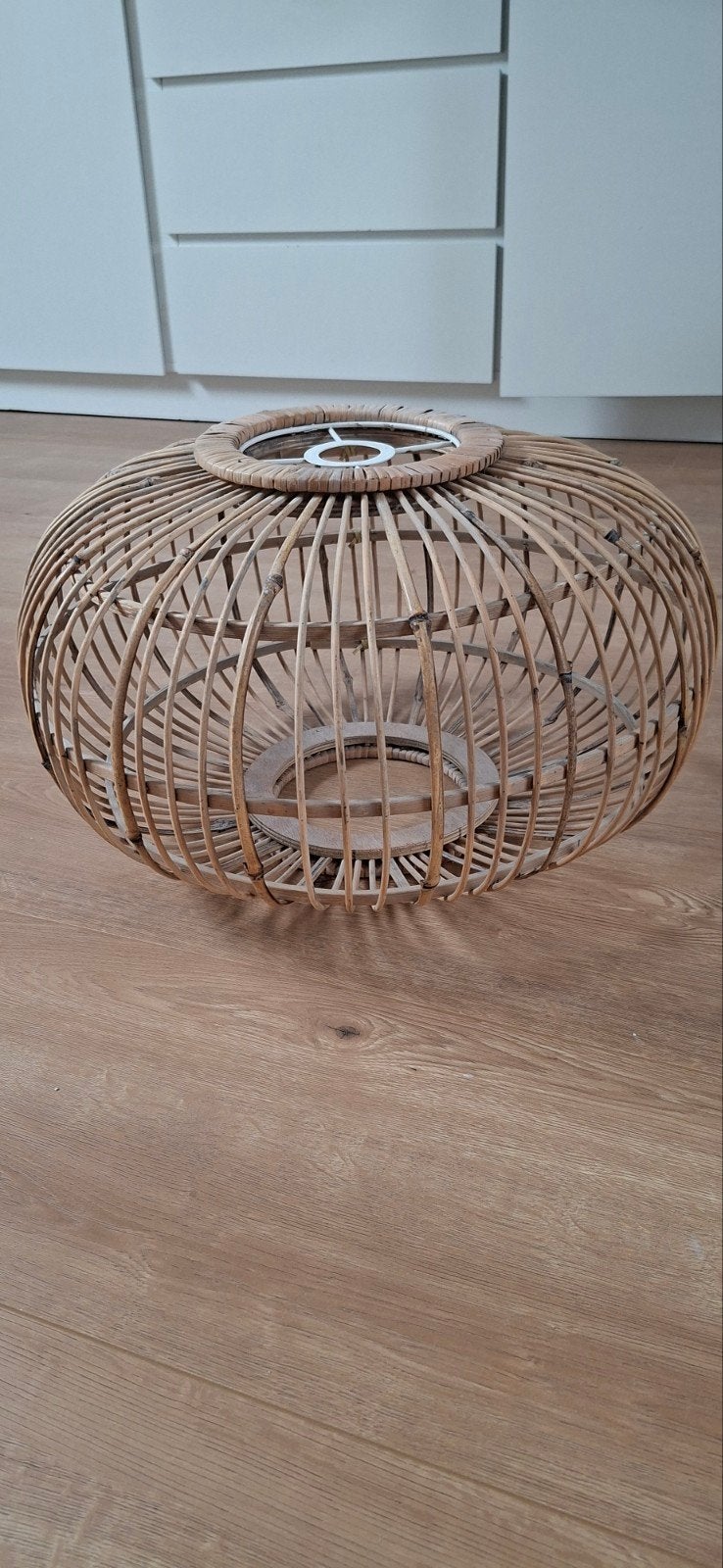 KOOPJE! Lampenkap rotan, Ophalen, Zo goed als nieuw, Rond
