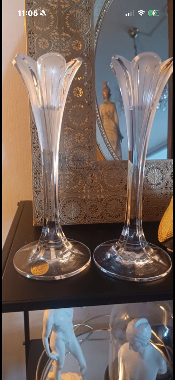 Set van 2 Cristal d'Arques Loodkristallen Kandelaars, Ophalen of Verzenden