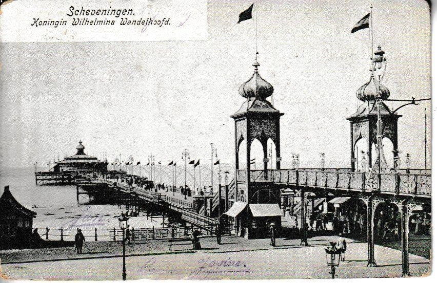 SCJHEVENINGEN - KONINGIN WILHELMINA WANDELHOOFD, Ophalen of Verzenden, Voor 1920, Gelopen, Zuid-Holland