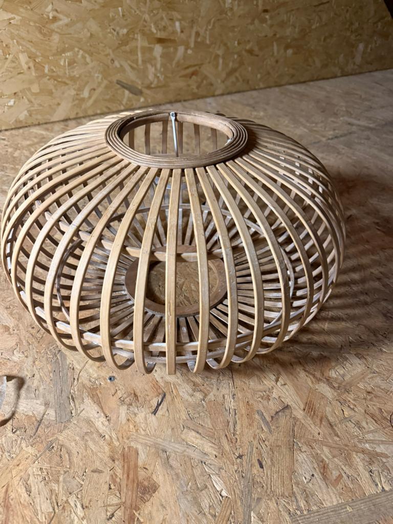 Lampenkap | Rotan, Huis en Inrichting, Lampen | Lampenkappen, Ophalen, Zo goed als nieuw, Rond, 25 tot 50 cm