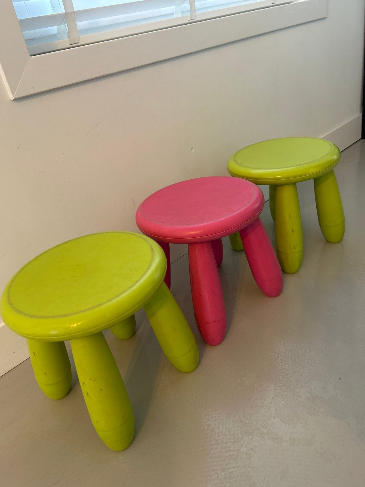 IKEA MAMMUT krukjes - 3 stuks (2x groen, 1x roze), Ophalen, Gebruikt, Kunststof