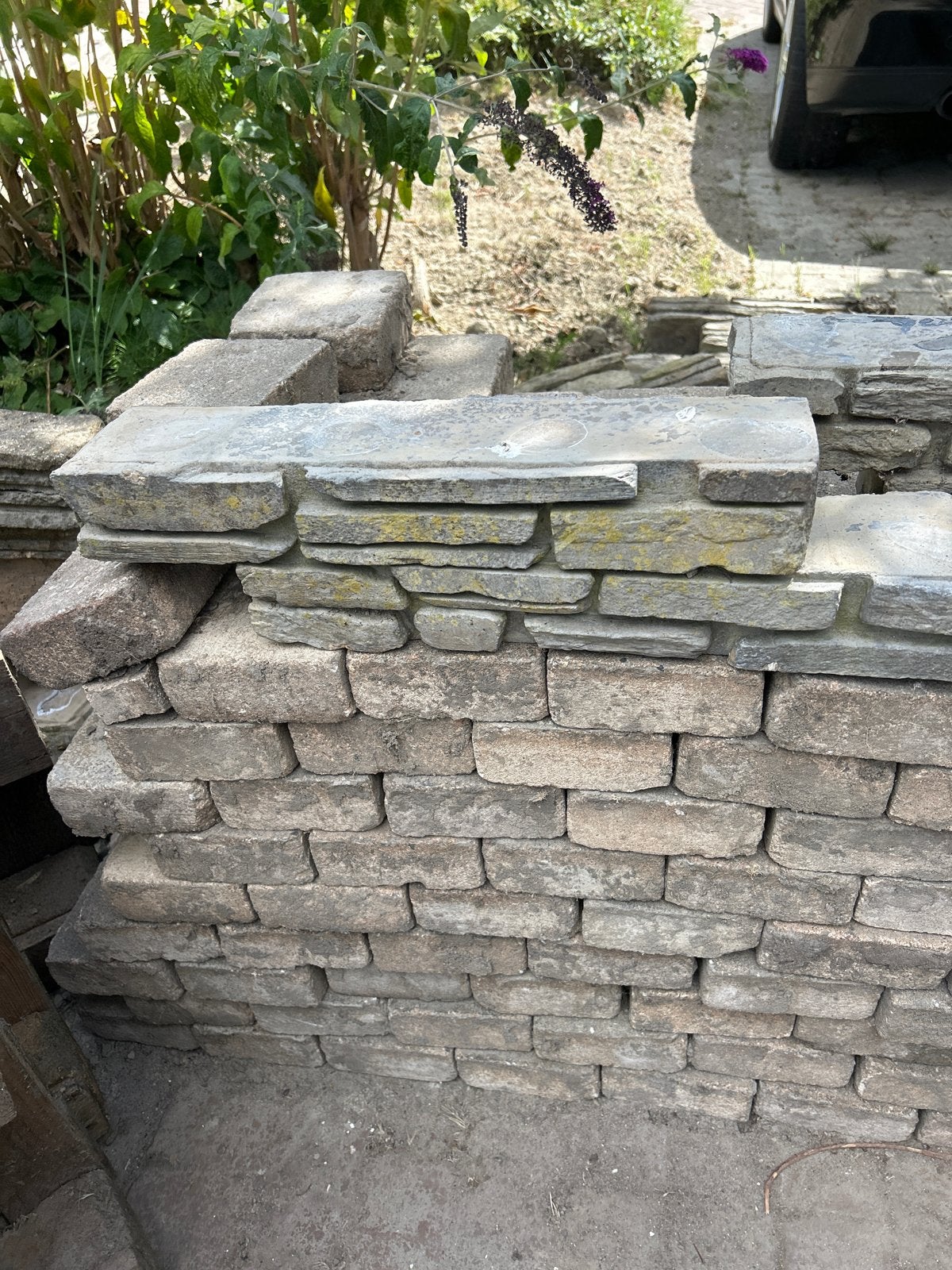 Betontegels en stapelblokken: 8x 60/40, 26x 50/50, Ophalen, Gebruikt, 40 tot 60 cm, 10 m² of meer