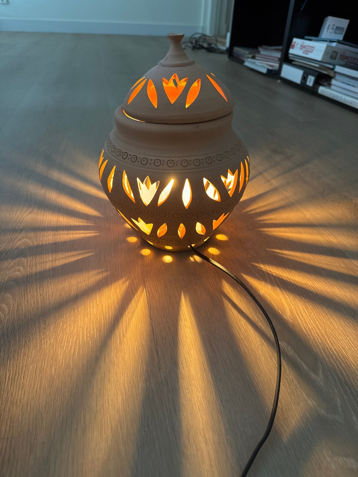 Oosterse Tafellamp - Sfeervolle Verlichting, Huis en Inrichting, Lampen | Tafellampen, Ophalen, Zo goed als nieuw, Overige materialen