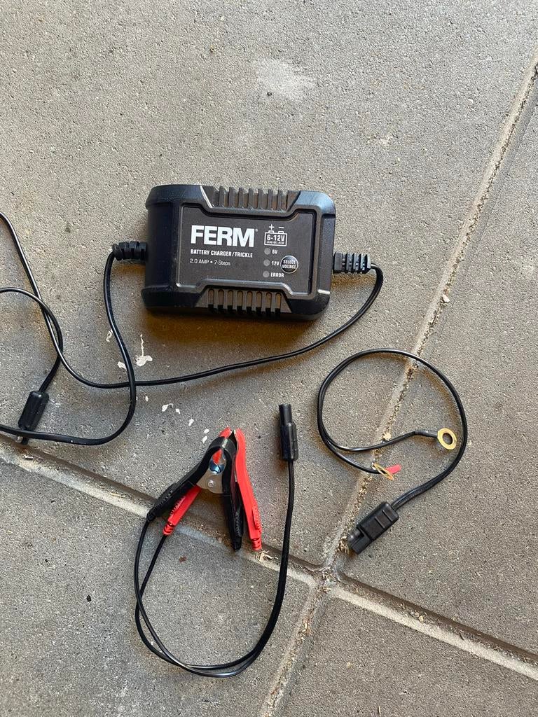 Ferm Acculader / Druppellader 6V/12V - 2.0 Amp, Ophalen of Verzenden, Zo goed als nieuw