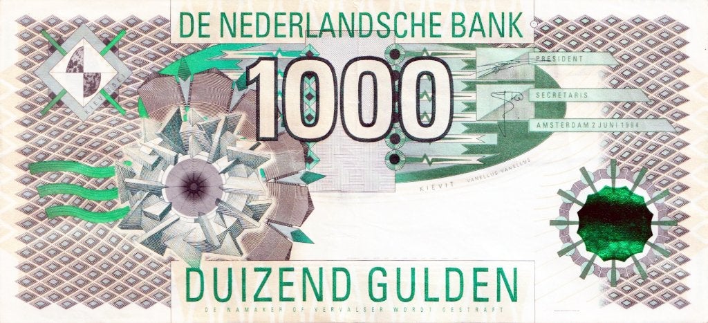 1000 gulden biljet, Ophalen of Verzenden, 1000 gulden, Los biljet