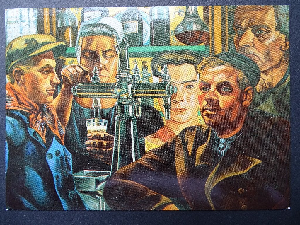 Charley Toorop - Aan de toog - Westkapelle 1933, Ophalen of Verzenden, 1920 tot 1940, Ongelopen, Sterren en Beroemdheden