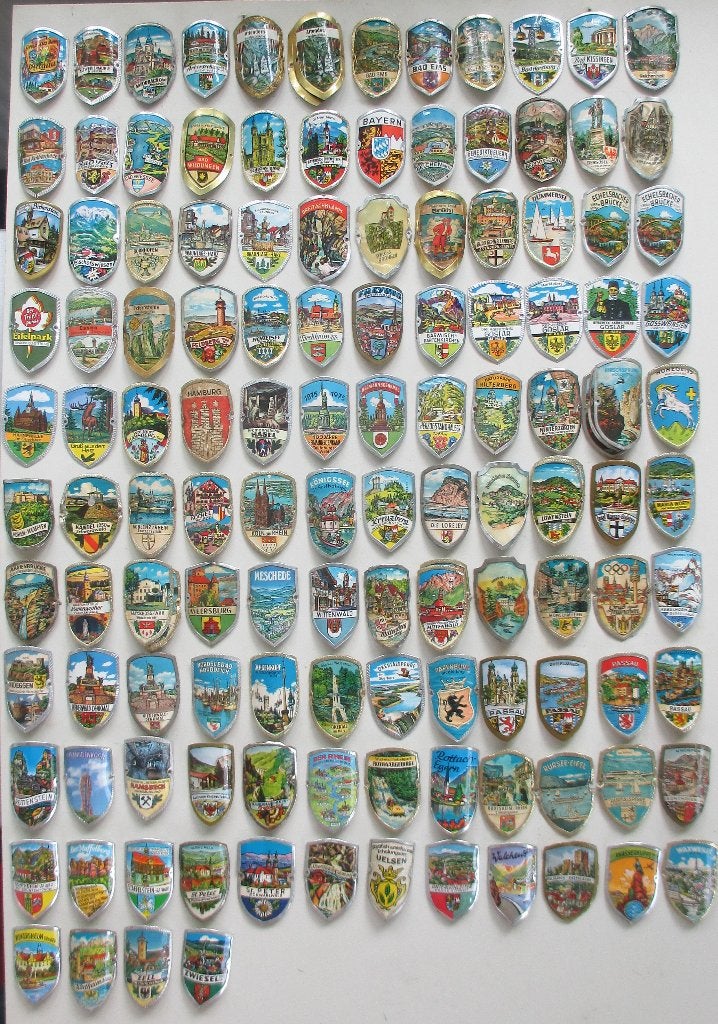 Duitse Wandelstokplaatjes (Stocknägel) Duitsland wandelstok, Ophalen of Verzenden, Gebruikt, Overige typen