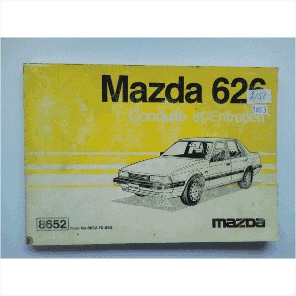 Mazda 626 Instructieboekje 1985 #1 Nederlands Frans, Ophalen of Verzenden