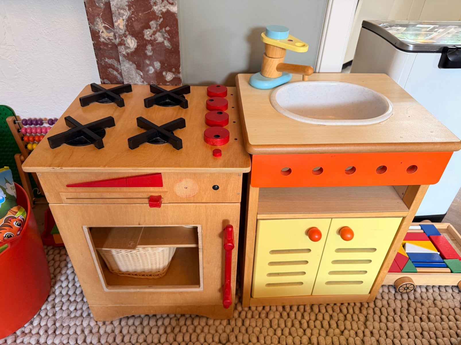 Van Dijk Houten keuken + houten wastafel & kraan, Ophalen, Gebruikt