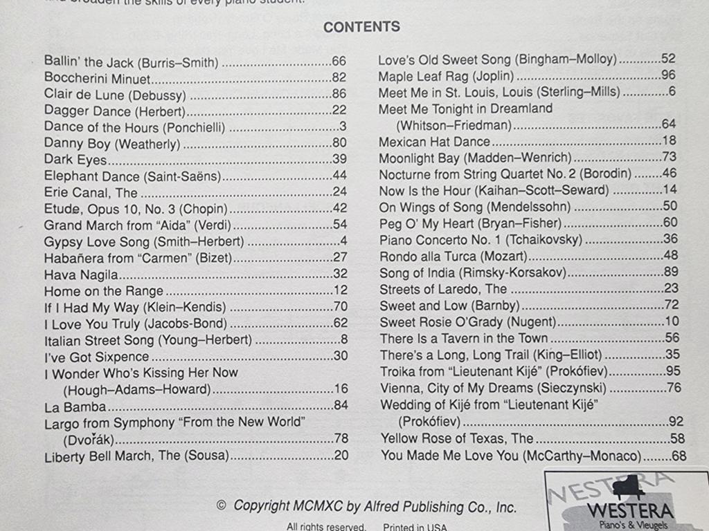 Alfred's Basic Adult All-Time Favorites Piano Boek P45, Ophalen of Verzenden, Zo goed als nieuw, Thema, Piano