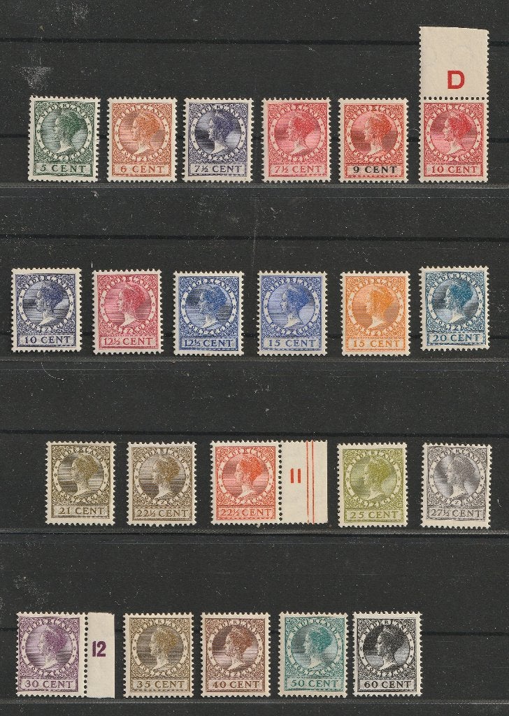 177-198 1926-1939 Kon. Wilhelmina MNH, Postzegels en Munten, Postzegels | Nederland, Ophalen of Verzenden, T/m 1940, Postfris