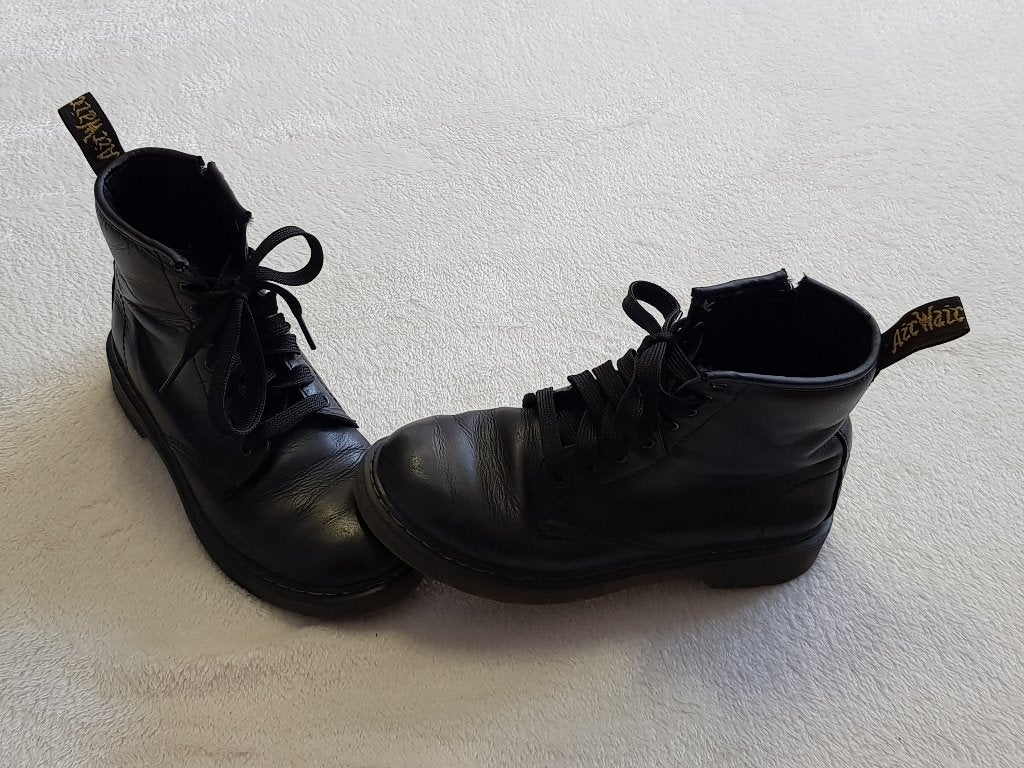 Prachtige zwarte leren Dr. Martens veterboots 1460 mt 35., Kinderen en Baby's, Kinderkleding | Schoenen en Sokken, Dr. Martens