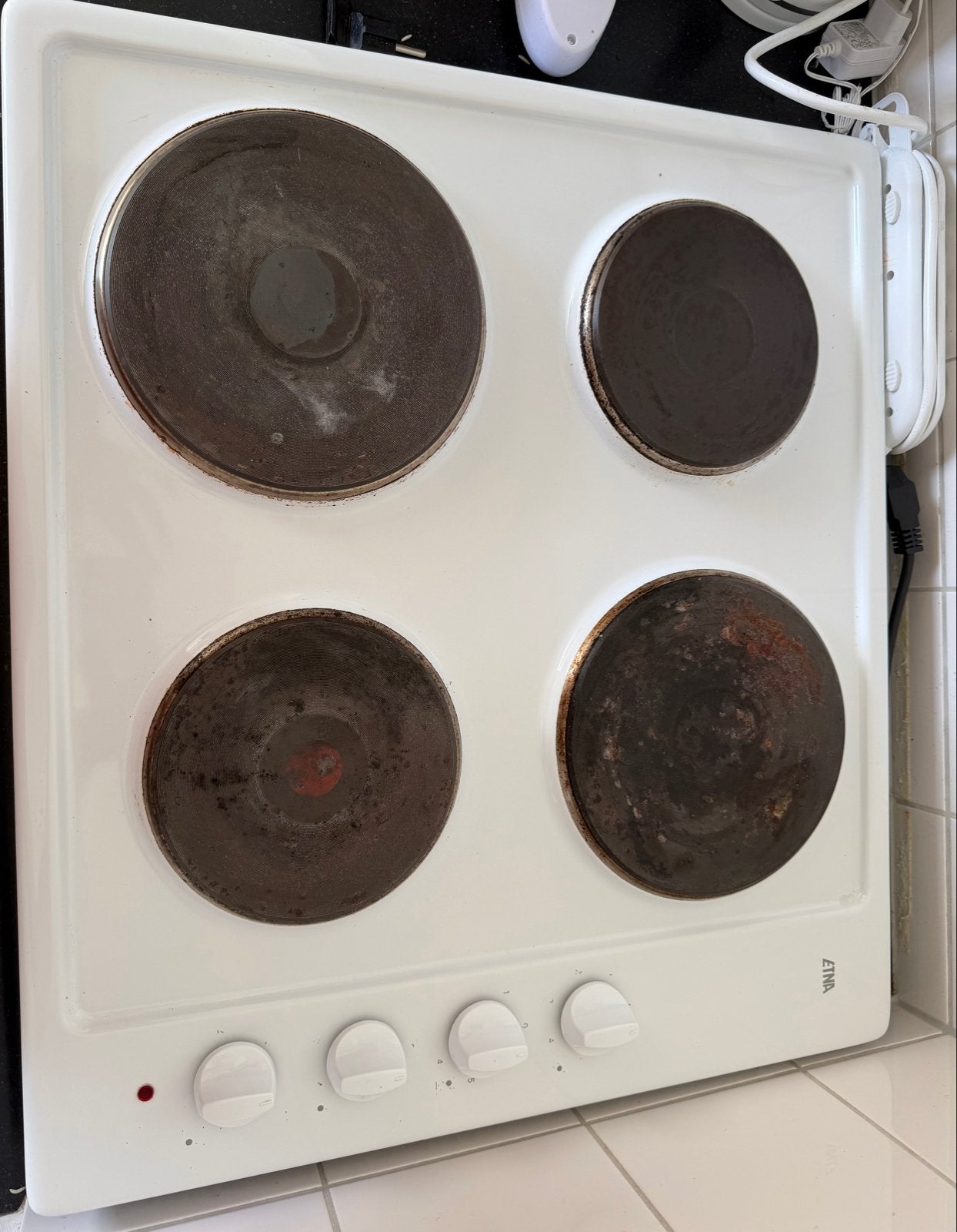 Etna Vrijstaand Elektrisch Kookplaat 4 Kookzones, Ophalen, Gebruikt, 4 kookzones, Vrijstaand