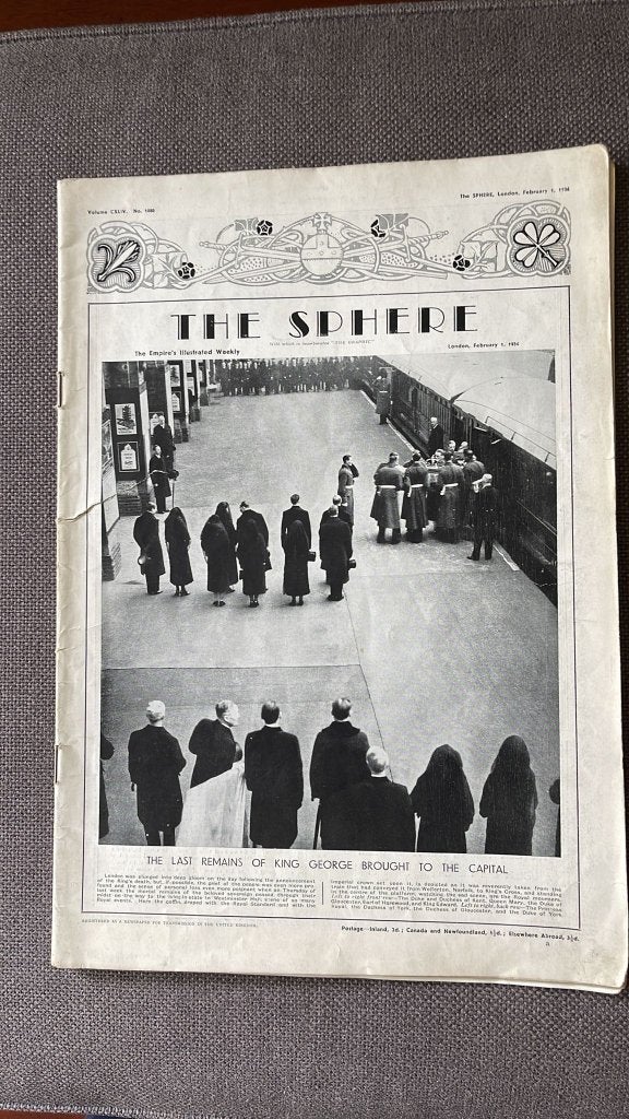 Tijdschrift: Begrafenis van koning George V, Ophalen of Verzenden, Gebruikt, Buitenland, Tijdschrift of Boek