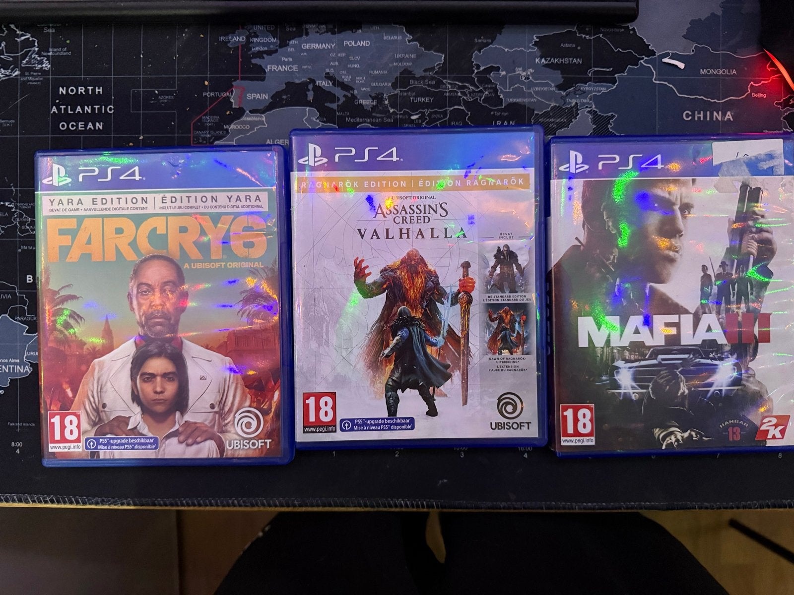 PS4 Games: Far Cry 6, Assassin's Creed Valhalla, Mafia III, Spelcomputers en Games, Online, Vanaf 18 jaar, 1 speler, Zo goed als nieuw