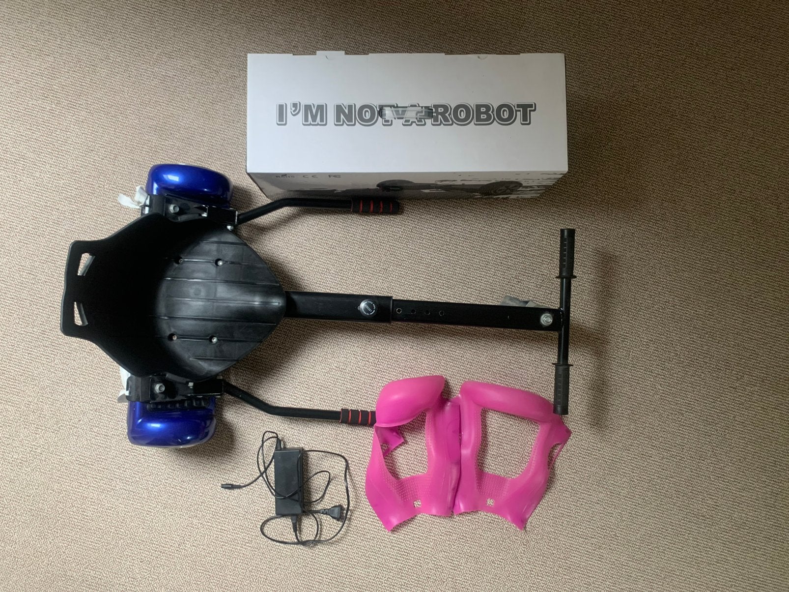 Hoverboard / oxboard + hover kart + lader + hoes + doos, Ophalen, Gebruikt
