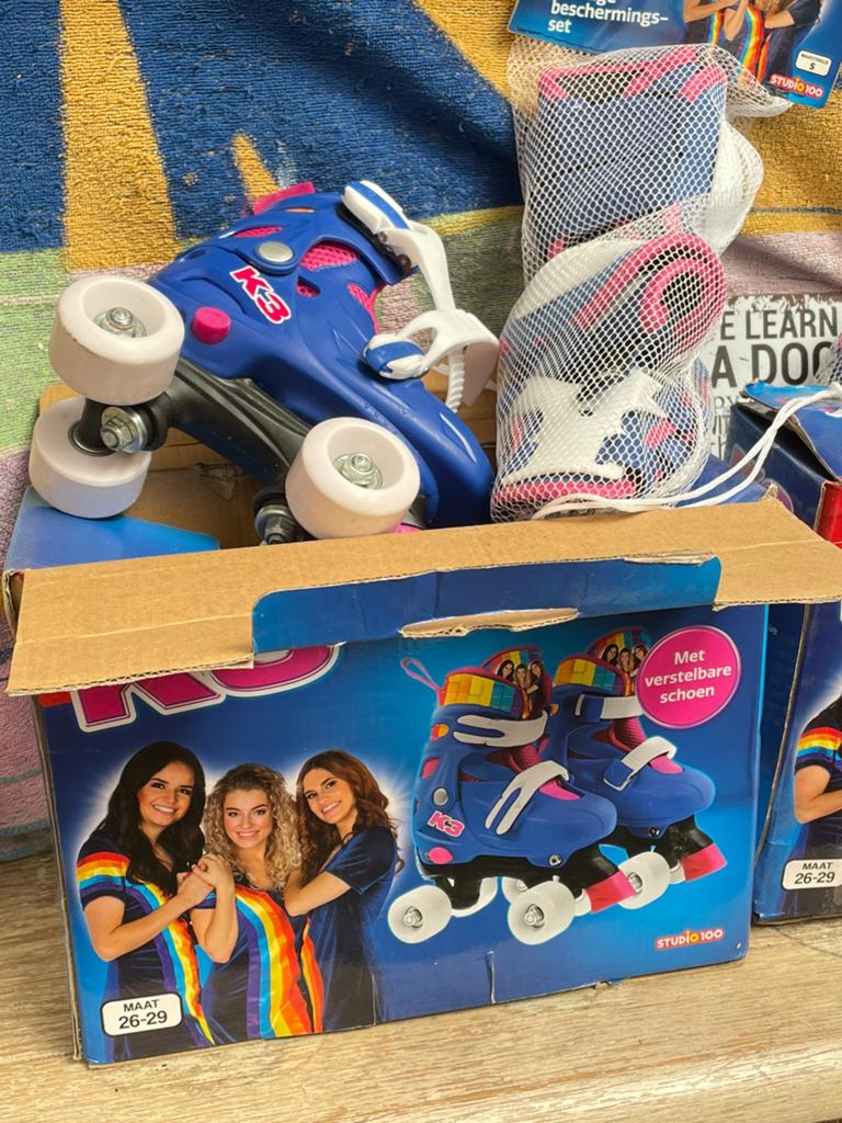 K 3 rolschaatsen  26-29 inclusief bescherming, Ophalen of Verzenden, Zo goed als nieuw, Jongen of Meisje