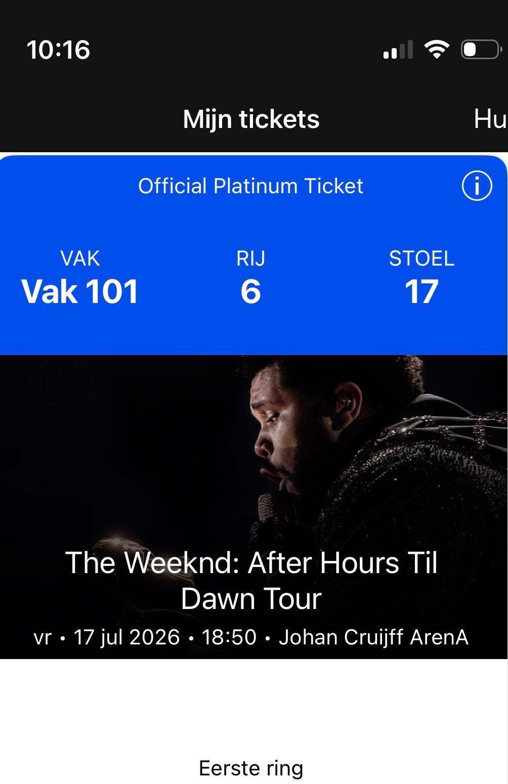 The Weeknd Ticket, Tickets en Kaartjes, Eén persoon, Juli