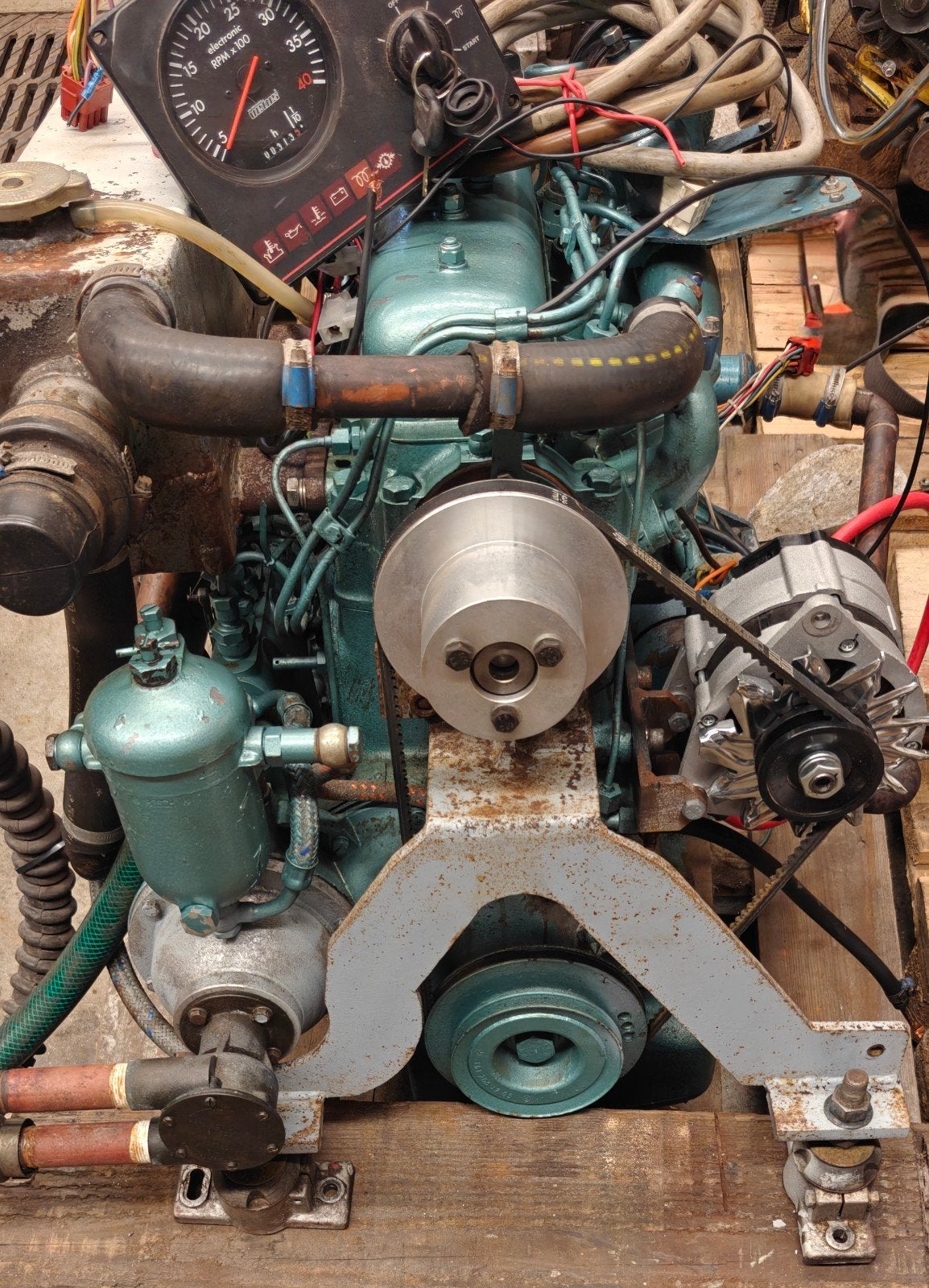 Mercedes 180 scheepsmotor om636 gereviseerd compleet werkend, Watersport en Boten, Buiten- en Binnenboordmotoren, Ophalen, Gebruikt