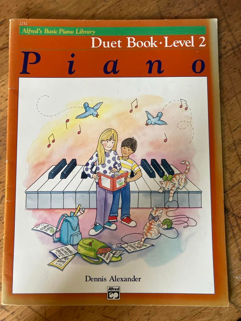 Alfred's Basic Piano Library Duet Boek Level 2, Gebruikt, Overige genres, Les of Cursus, Ophalen of Verzenden
