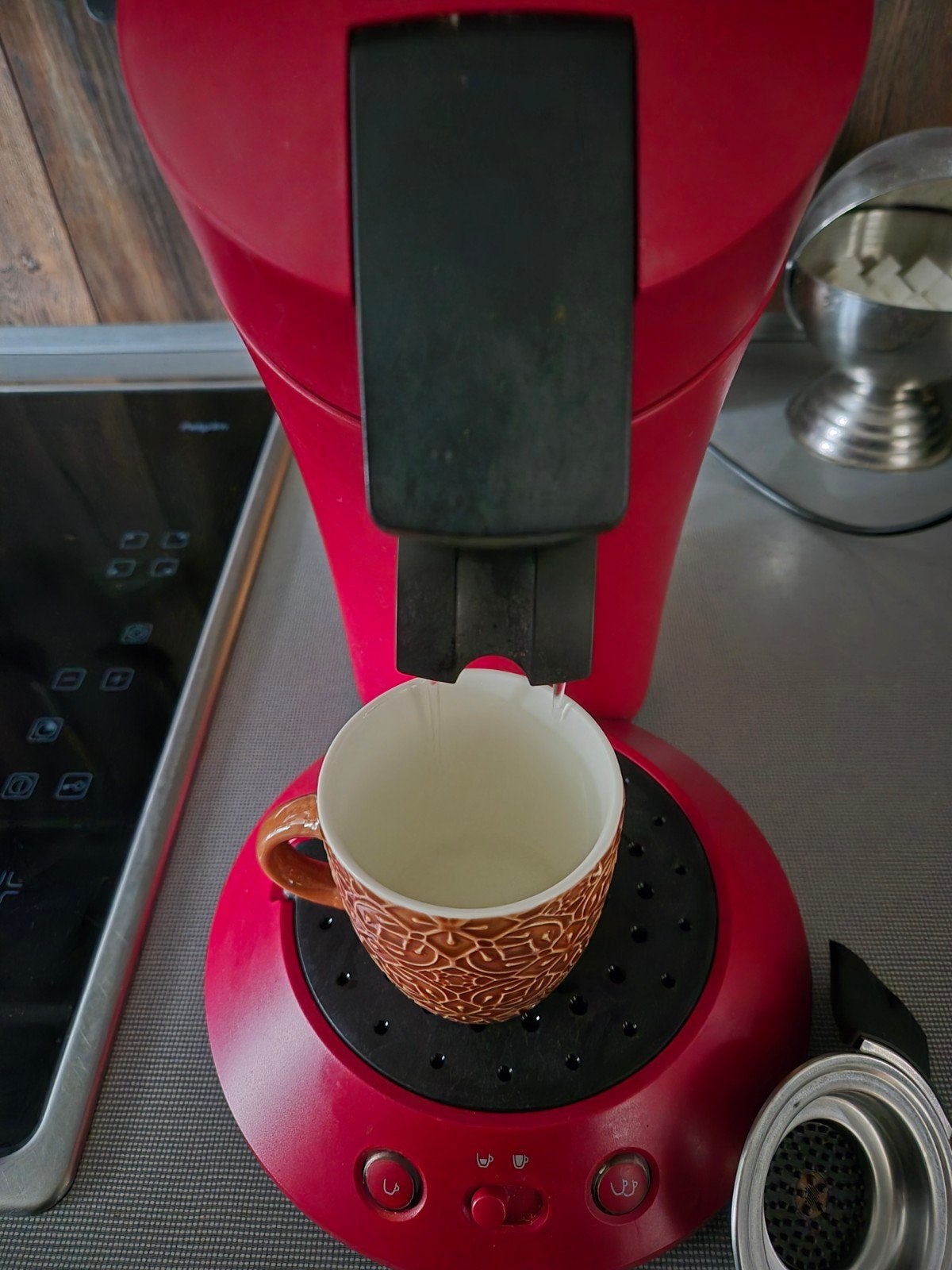 Philips Senseo Original HD6553 Koffiepadapparaat Rood, Koffiemachine, Ophalen of Verzenden, Zo goed als nieuw, 2 tot 4 kopjes