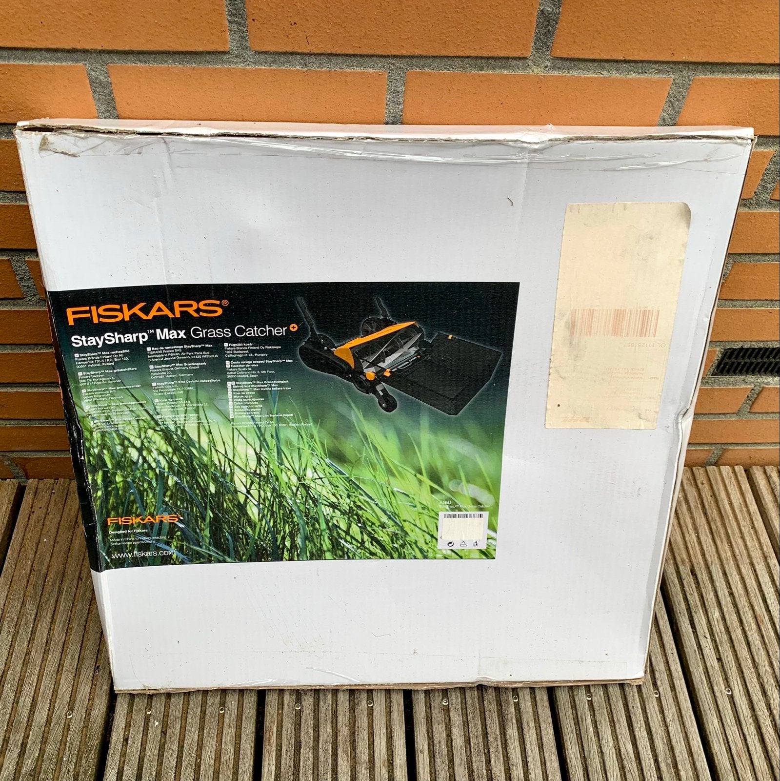 Fiskars StaySharp Max grasopvangbak 18L, Ophalen, Handgrasmaaier, Nieuw, Opvangbak