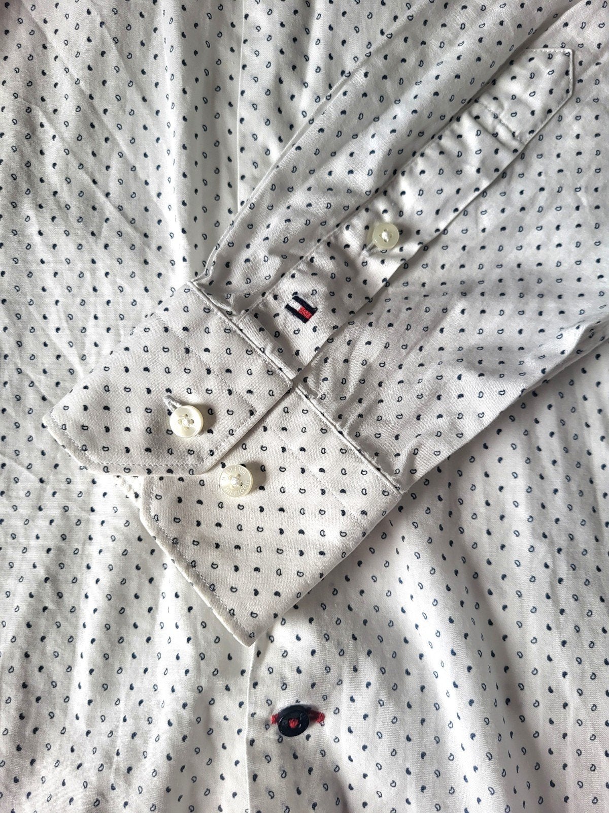 Tommy Hilfiger Overhemd met Print Maat 40 Slim Fit Gekleed, Kleding | Heren, Wit, Tommy Hilfiger, Zo goed als nieuw, Halswijdte 39/40 (M)
