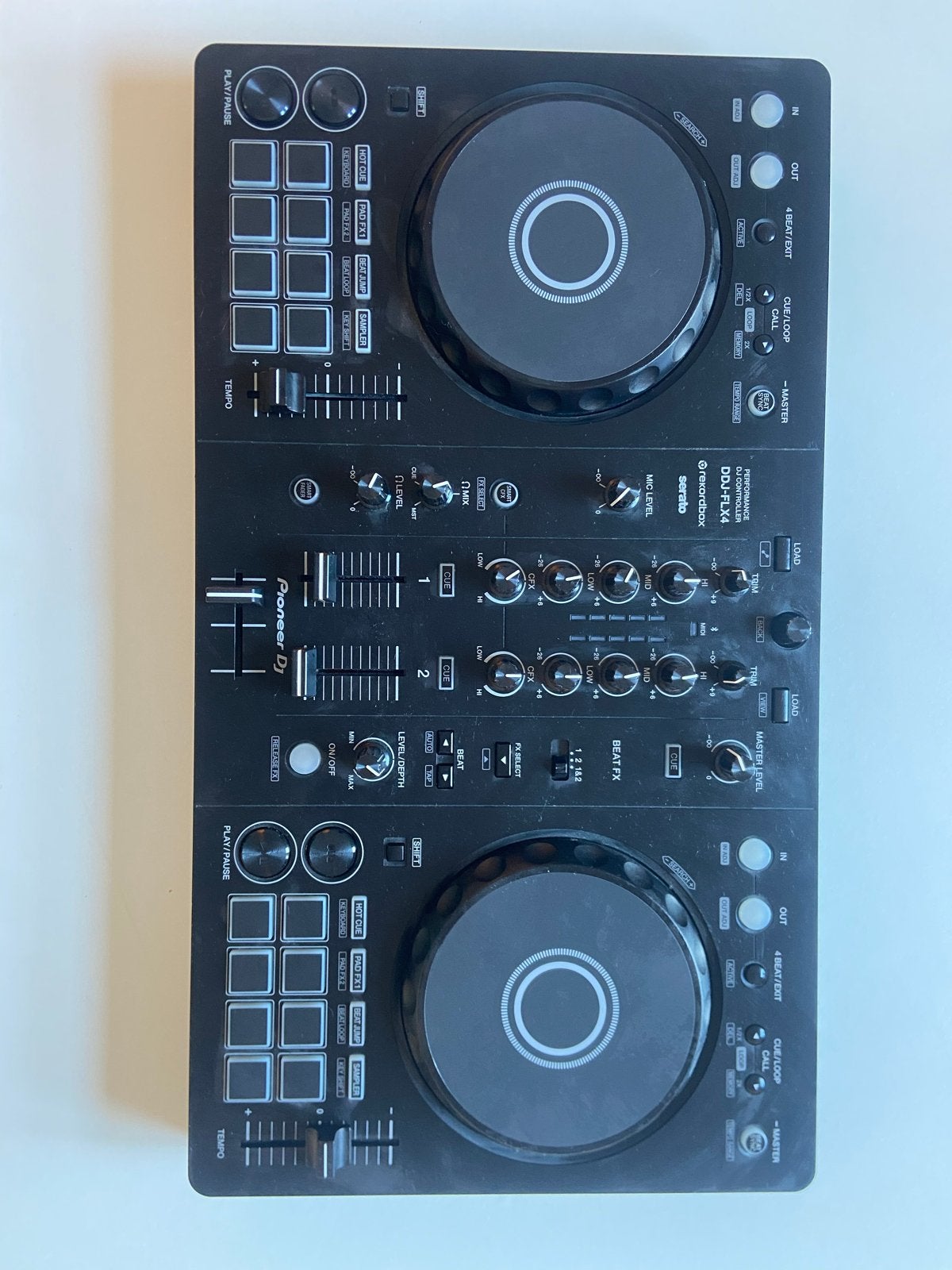 Pioneer DDJ-FLX4 DJ-controller met laptopstandaard, Ophalen of Verzenden, Gebruikt, Dj-set, Pioneer