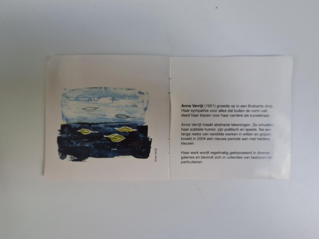 Prachtig bord met ontwerp kunstenares Anna Verrijt., Ophalen of Verzenden