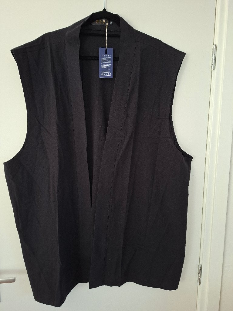 Stoer zwart heren gilet, Kleding | Heren, Ophalen of Verzenden, Nieuw, Zwart, Overige typen
