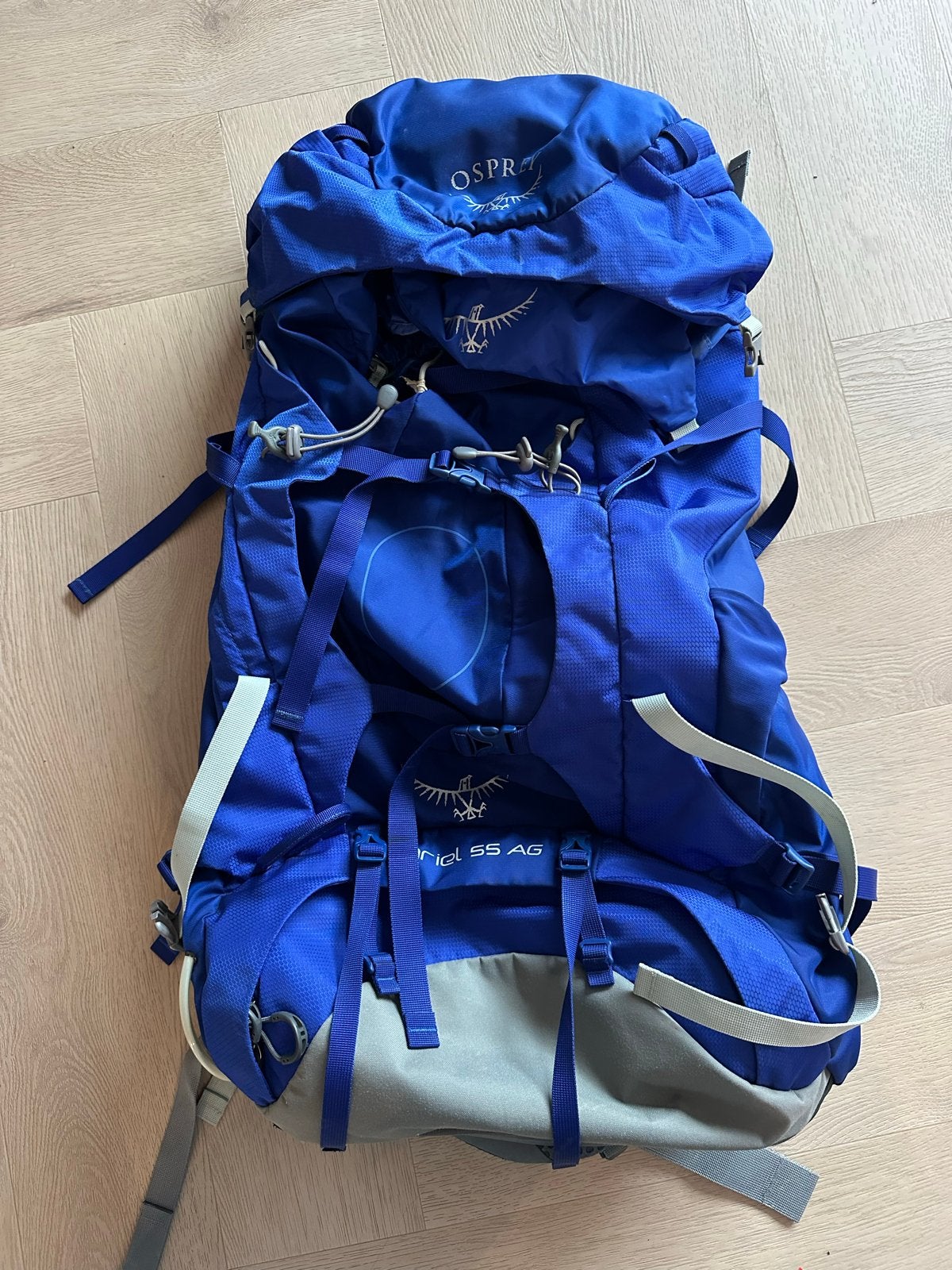 Osprey Ariel 55 AG Dames Trekking Rugzak - Blauw, Ophalen of Verzenden, Zo goed als nieuw, Blauw, Overige typen
