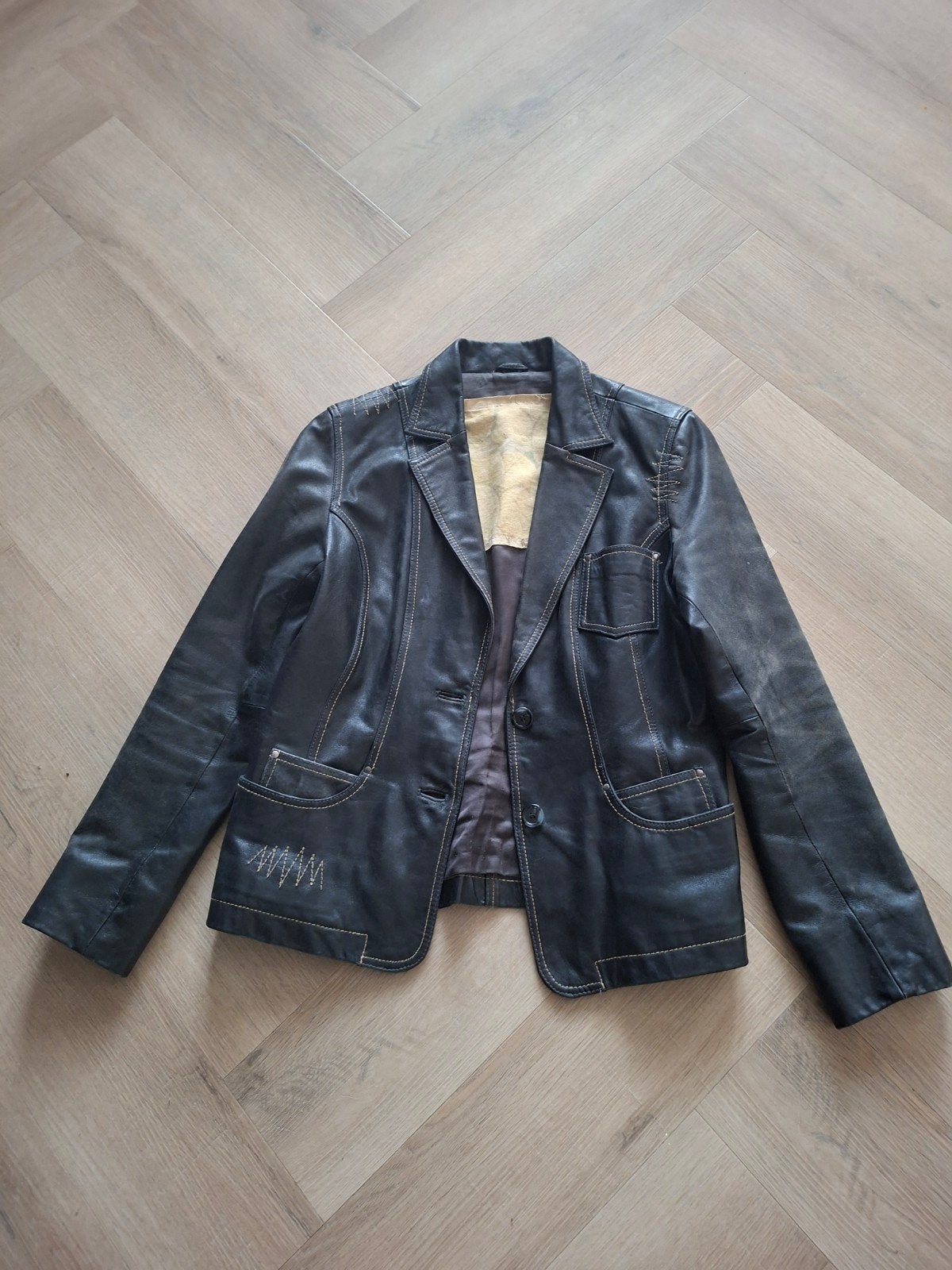 Leren blazer Pasveer, maat M, zwart, Maat 38/40 (M), Zwart, Ophalen of Verzenden, Pasveer
