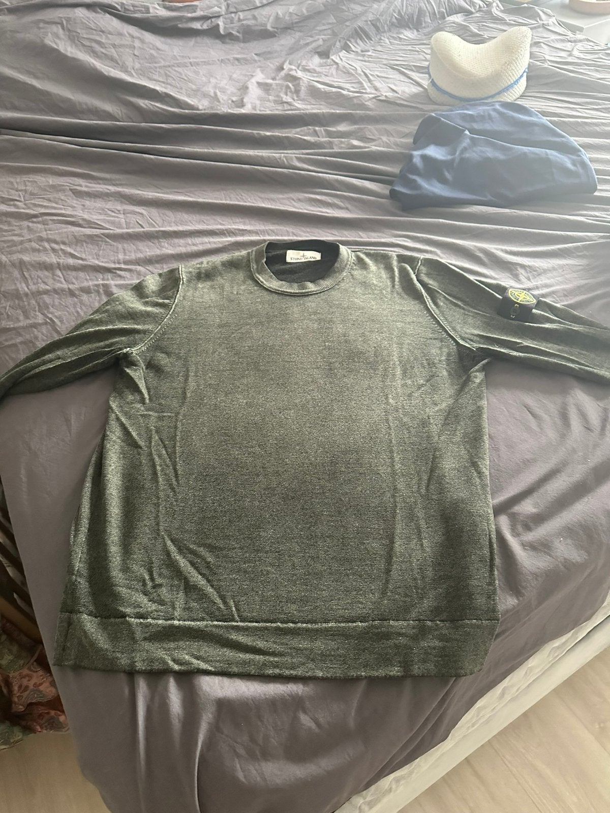 Stone Island crewneck knit sweater XL sage green, Ophalen of Verzenden, Zo goed als nieuw, Maat 56/58 (XL)