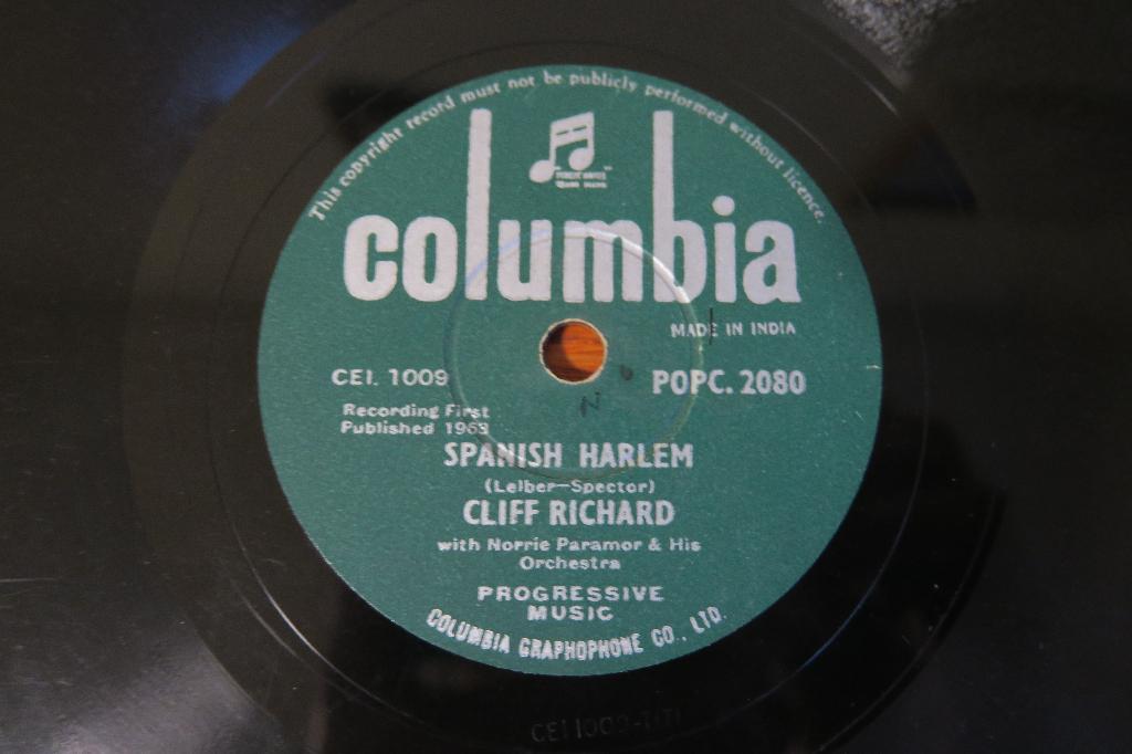 Cliff Richard Spanish Harlem 78 toeren 78rpm wurlitzer 1963, Gebruikt, 10 inch, Overige typen, Ophalen of Verzenden