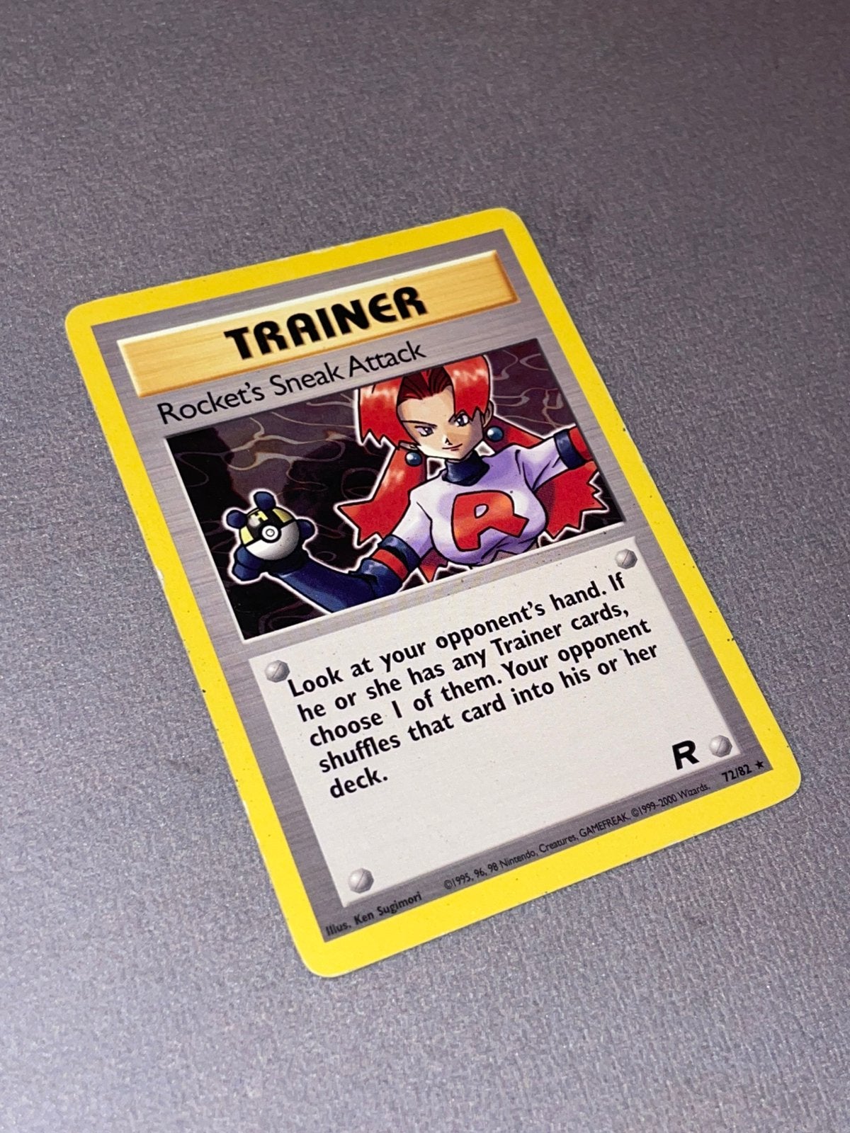 Pokemon - Rocket’s Sneak Attack 72/82 Team Rocket, Ophalen of Verzenden, Zo goed als nieuw, Losse kaart