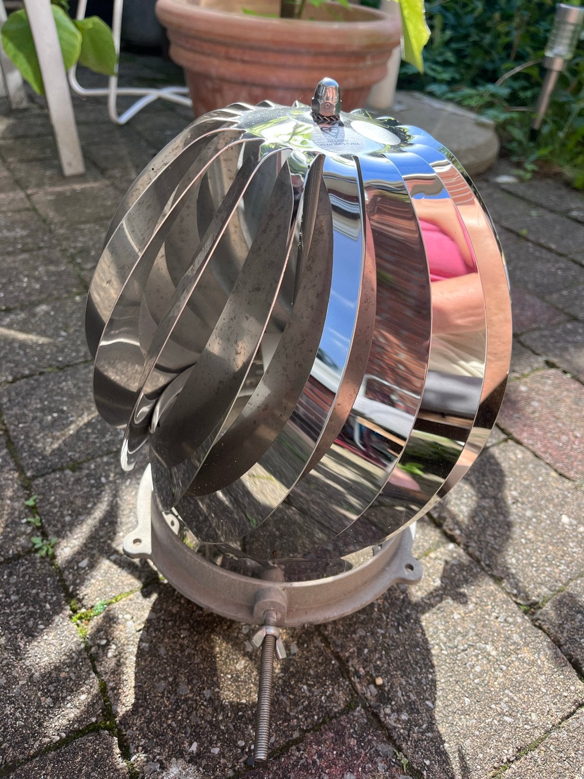 RVS Schoorsteenkap - Rookgasafvoer Ventilator, Ophalen, Gebruikt, Ventilator