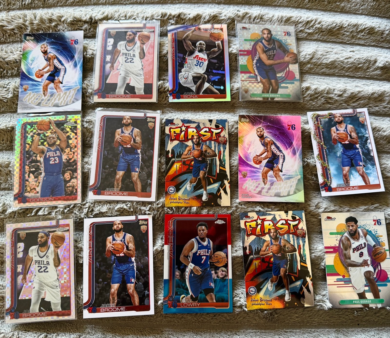 Topps NBA cards lot 76ers basketball kaarten RC Chrome kaart, Hobby en Vrije tijd, Ophalen of Verzenden, Zo goed als nieuw, Plaatje