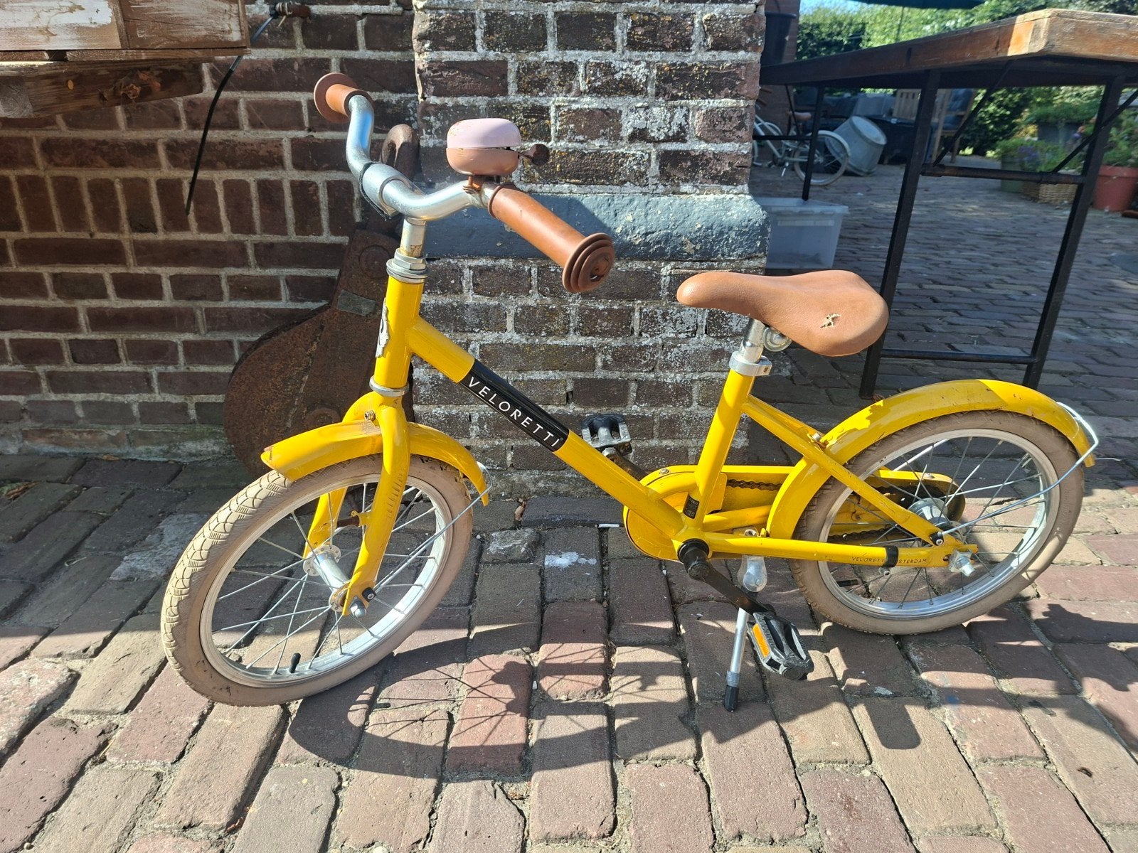Veloretti fiets 16 inch geel, Ophalen of Verzenden, Gebruikt, 16 tot 20 inch