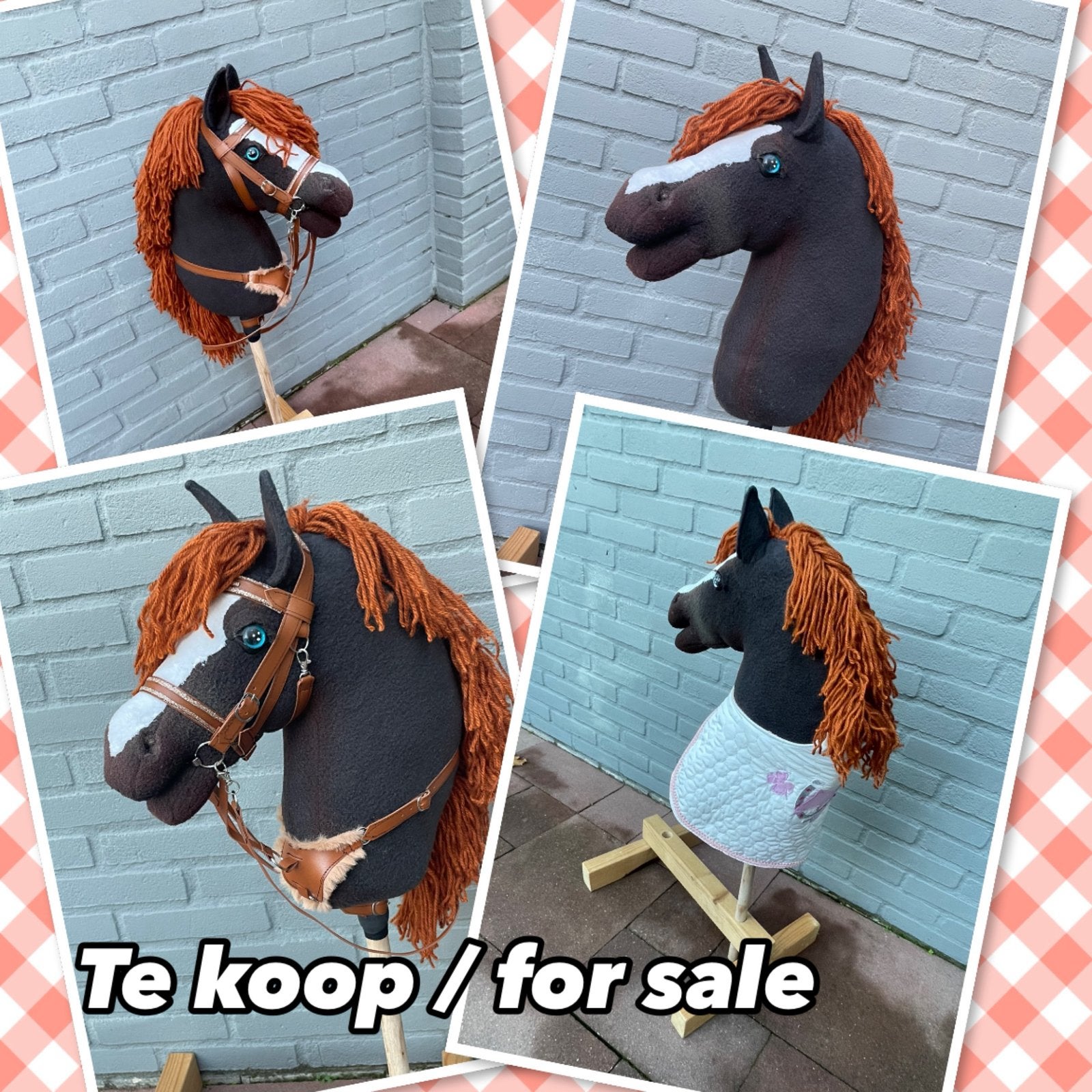 Grijze hobby horse, Handgemaakt, Overige typen, Nieuw, Ophalen of Verzenden