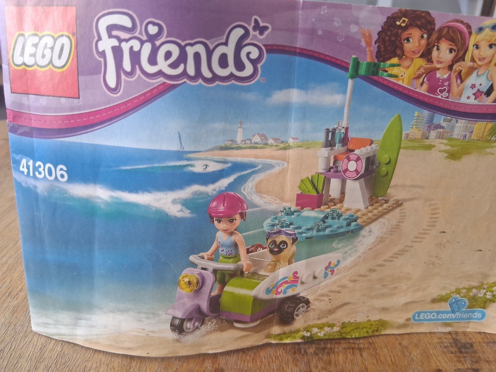 lego friends 41306 mia's strand  scooter., Ophalen of Verzenden, Zo goed als nieuw